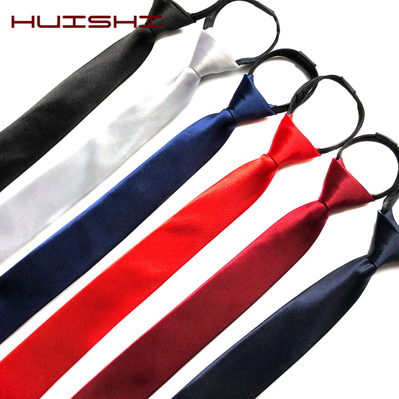Skinny Tie Men - Huishi-ジッパー式ネクタイ,5cm,タイト,溝付き,パーティー,ウェディングシャツ,女性用
