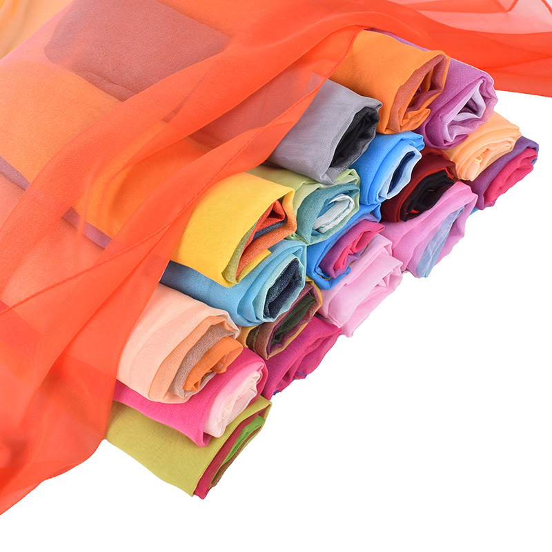 長いグラデーションシルクスカーフ、新しい3色、75x180c - Silk Neck Scarf のレビューと価格