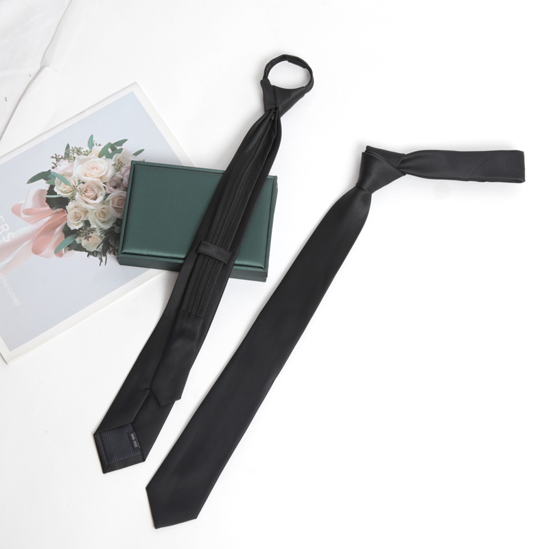 黒色ジッパーネクタイ手作り高品質ネクタイスキニー 6 センチ - Skinny Tie Men のレビューと価格
