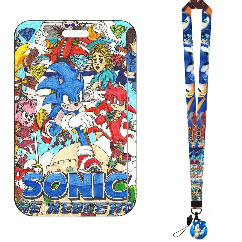 カートゥーンソニック バスカードホルダー 学生証カバー キャ - Lanyard Badge Holder のレビューと価格