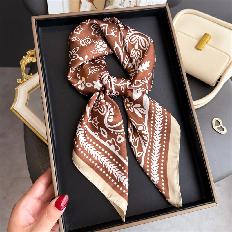 1Pc カシュープリントファッションシルクスカーフスクエアス - Silk Neck Scarf のレビューと価格