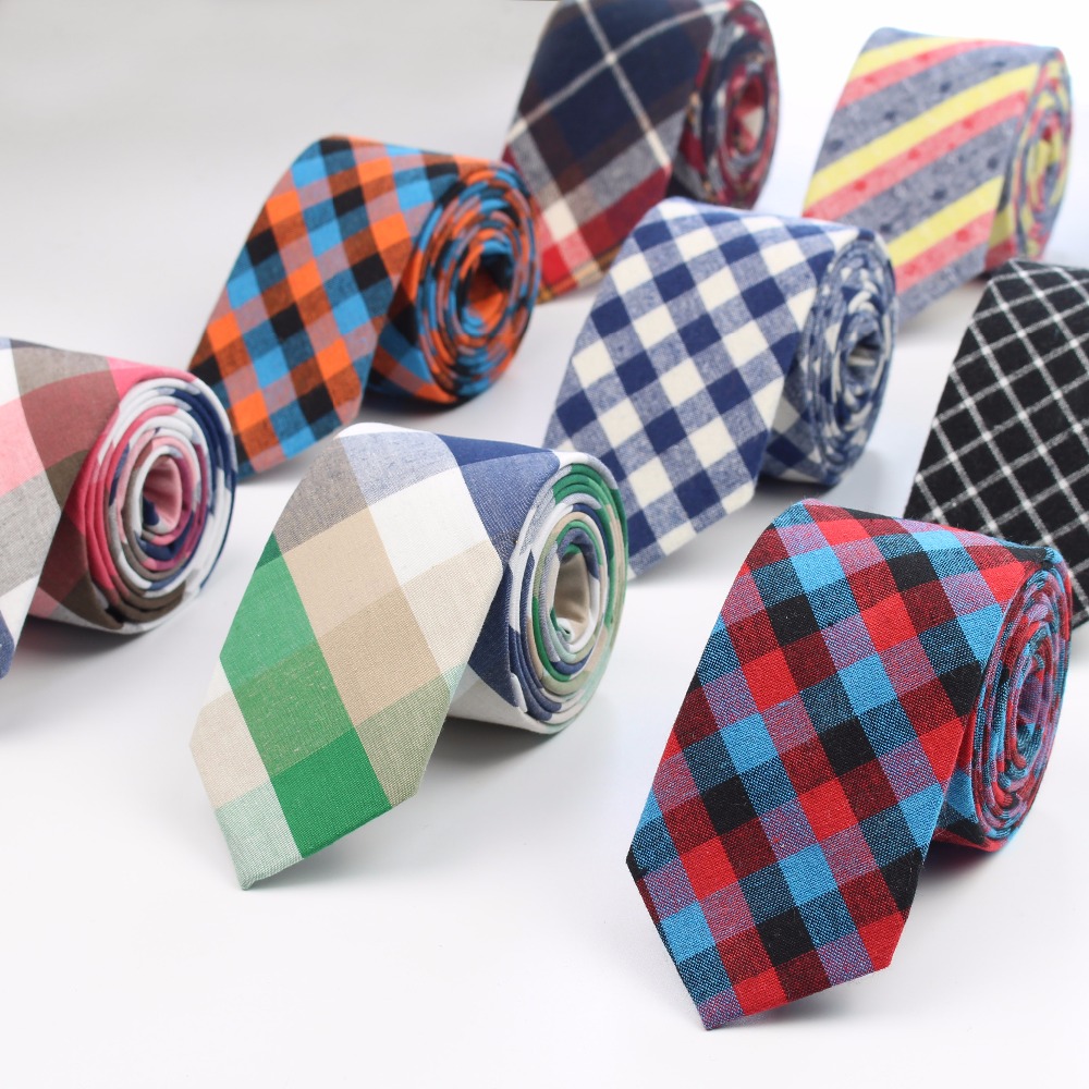 ファッションネクタイクラシックメンズチェック柄ネクタイカジュ - Skinny Tie Men のレビューと価格