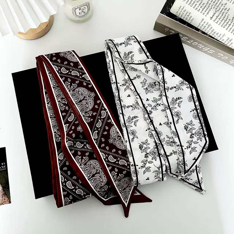 高級ファッション女性用スキニーシルクスカーフ、ロングヘアスト - Silk Neck Scarf のレビューと価格