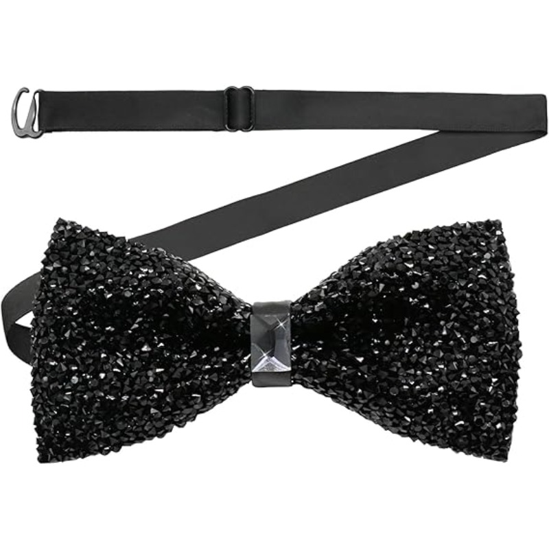 ファッションラインストーン蝶ネクタイ メンズ レディース プ - Bow Tie Pre Tied のレビューと価格